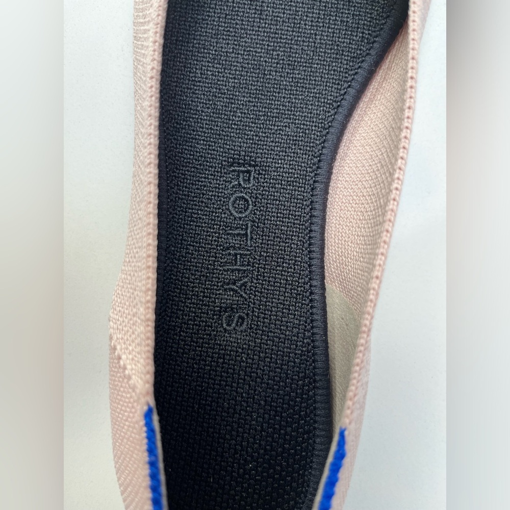 NWOB new never worn rothy’s (rothys) square toe flats in rosewater rare sz 6.5 - Picture 9 of 16